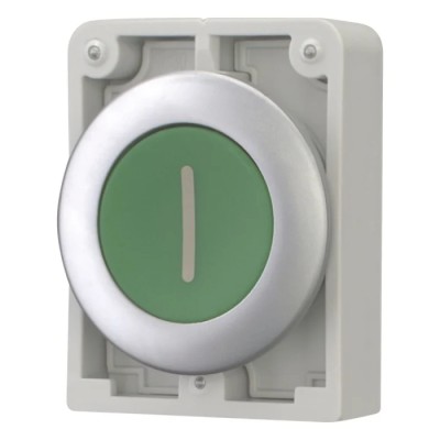 Eaton RMQ Titan M30 Series Green Momentary Push Button Switch, 30 mm Cutout, IP67 182956 M30C-FD-G-X1