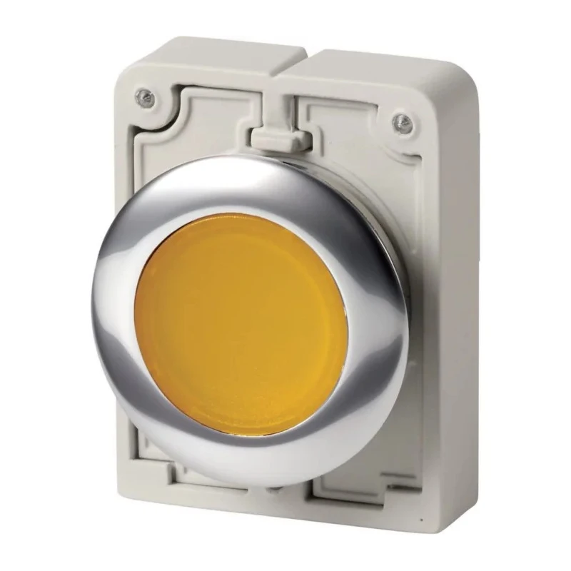 Eaton RMQ Titan M30 Series Yellow Momentary Push Button Switch 30 mm Cutout IP67 182928 M30C-FDL-Y