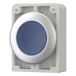 Eaton RMQ Titan M30 Series Blue Momentary Metal Push Button Switch 30 mm Cutout IP67 182940 M30C-FDL-B