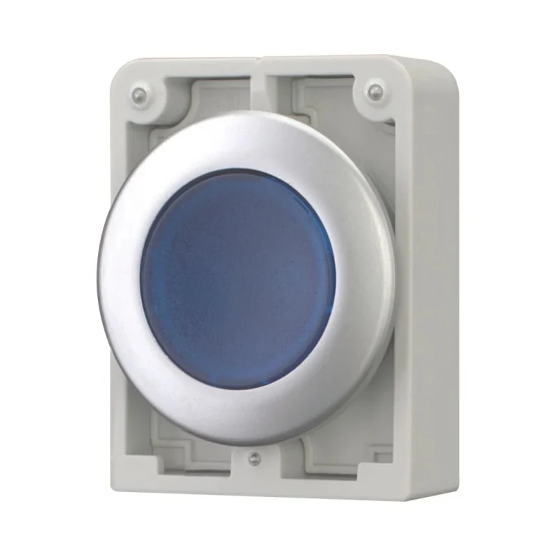 Eaton RMQ Titan M30 Series Blue Momentary Metal Push Button Switch 30 mm Cutout IP67 182940 M30C-FDL-B