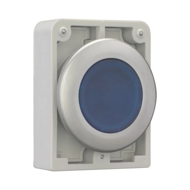 Eaton RMQ Titan M30 Series Blue Momentary Metal Push Button Switch 30 mm Cutout IP67 182940 M30C-FDL-B