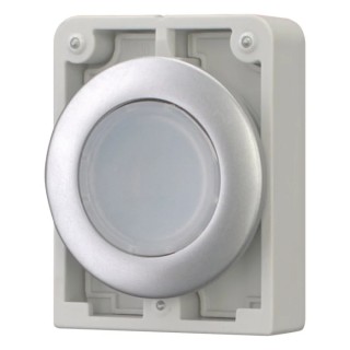 Eaton RMQ Titan M30 Series White Maintained Metal Push Button Switch 30 mm Cutout IP67 182950 M30C-FDRL-W