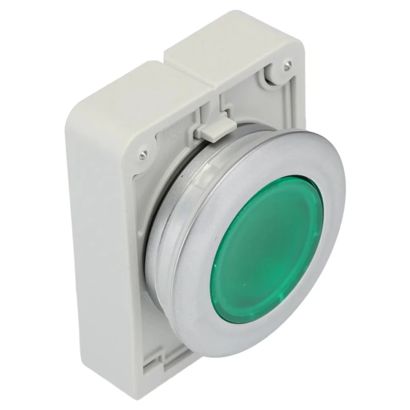 Eaton RMQ Titan M30 Series Green Momentary Push Button Switch 30 mm Cutout IP69K IP66 IP67 182927 M30C-FDL-G