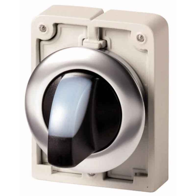 Eaton M30 Series 2 Position Illuminated Selector Switch Head 30 mm Cutout White Handle IP66 187128 M30C-FWLK-W
