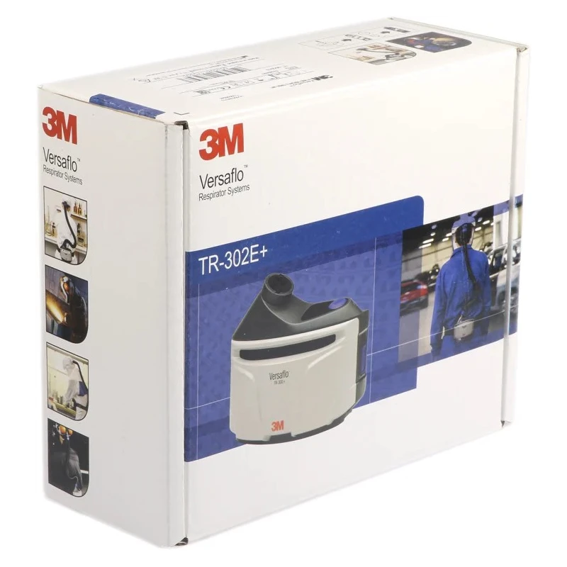 3M Versaflo Powered Respirator with Rechargeable Lithium-ion Battery, 2 Filters, EN 12941 Certified TR-302E+