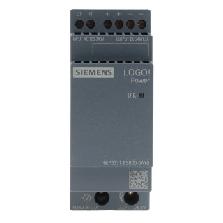 Siemens LOGO POWER Switched Mode DIN Rail Power Supply 264V AC Input 24V DC Output 1.3 A 31 W 6EP3331-6SB00-0AY0