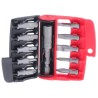 Facom Hex Pozidriv Slotted Screwdriver Bit Set, 10 Pieces, Polyamide, 1/4-25 mm, 1/4 in Drive Size E.111PB
