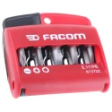 Facom Hex Pozidriv Slotted Screwdriver Bit Set, 10 Pieces, Polyamide, 1/4-25 mm, 1/4 in Drive Size E.111PB