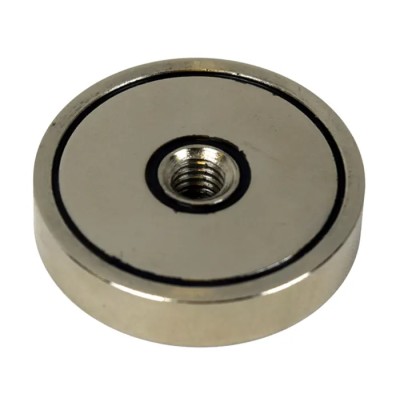 Eclipse Neodymium Magnet 25 N Pull Force, Length 4.5 mm, Width 13 mm, Shallow Pot Shape, Grade 42 E1019/NEO