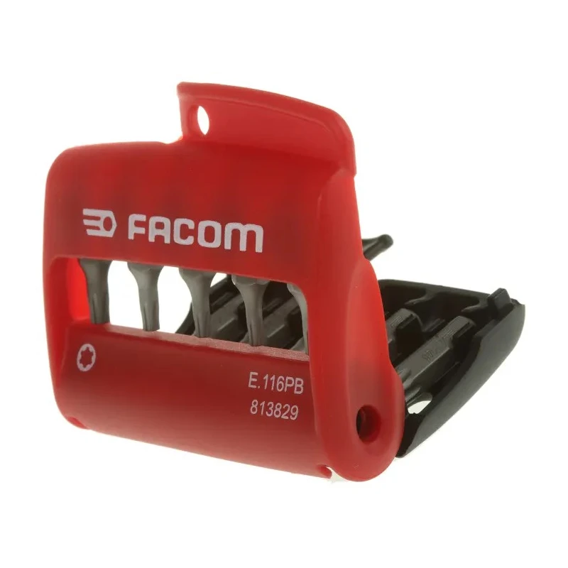 Facom Torq Set Mplus Screwdriver Bit Set 1/4-25 mm Polyamide, 10 Pieces E.116