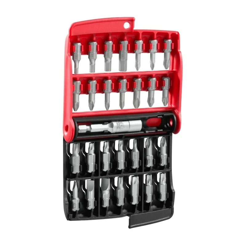 Facom Hex, Phillips, Pozidriv, Slotted, Torx Screwdriver Bit Set 28 Pieces Polyamide Case E.120PB