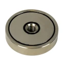 Eclipse Neodymium Shallow Pot Magnet with Internal Thread, 70 N Pull Force, Length 6 mm, Width 20 mm, Grade 42 E1021/NEO