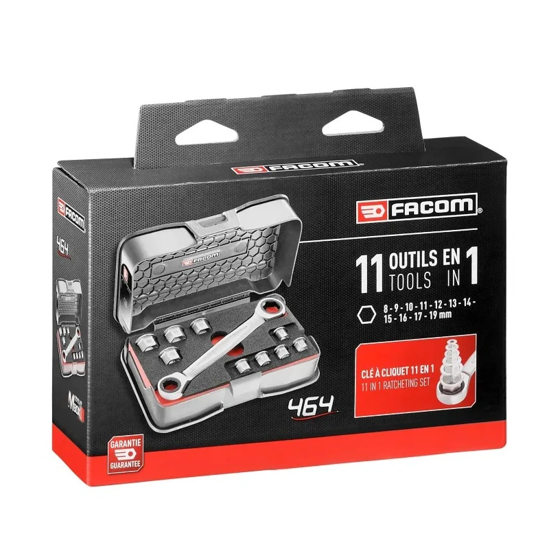 Facom 11 Piece Mechanical Tool Kit with Case 464.J1PB