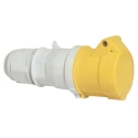 Bals Industrial Power Connector 16A 110V IP44 Yellow Cable Mount Spring Terminal 2P+PE  IP44