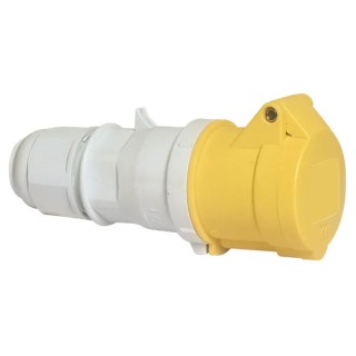 Bals Industrial Power Connector 16A 110V IP44 Yellow Cable Mount Spring Terminal 2P+PE  IP44
