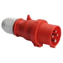 Bals Red Cable Mount 3P+PE Straight Industrial Power Connector 16A 415V IP44 