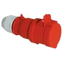 Bals Industrial Power Connector Cable Mount 3P+PE 16A 415V IP44 Red Polyamide Spring Terminal 