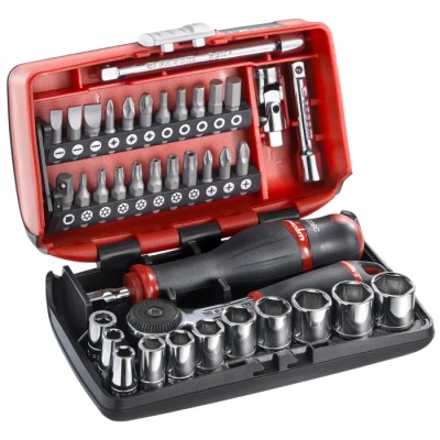 Facom 38-Piece 1/4 in 6 Point Bit Hexagon Socket Set R2NANOPB