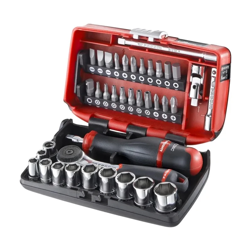 Facom 38-Piece 1/4 in 6 Point Bit Hexagon Socket Set R2NANOPB