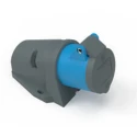 Bals Wall Mount Industrial Power Connector 16A 230V Blue Polyamide IP44 2P+PE IP44