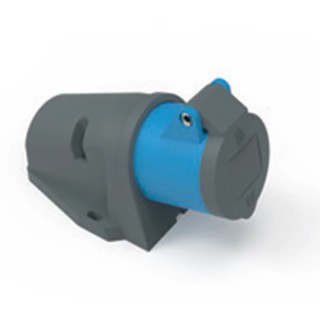 Bals Wall Mount Industrial Power Connector 16A 230V Blue Polyamide IP44 2P+PE IP44