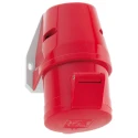Bals Wall Mount Industrial Power Connector 16A 415V IP44 Red, 3P+PE IP44
