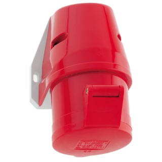 Bals Wall Mount Industrial Power Connector 16A 415V IP44 Red, 3P+PE IP44