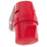 Bals Wall Mount Industrial Power Connector 16A 415V IP44 Red, 3P+PE IP44