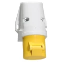 Bals Industrial Power Connector Wall Mount 16A, 110V, IP44 Yellow, 2P+PE IP44