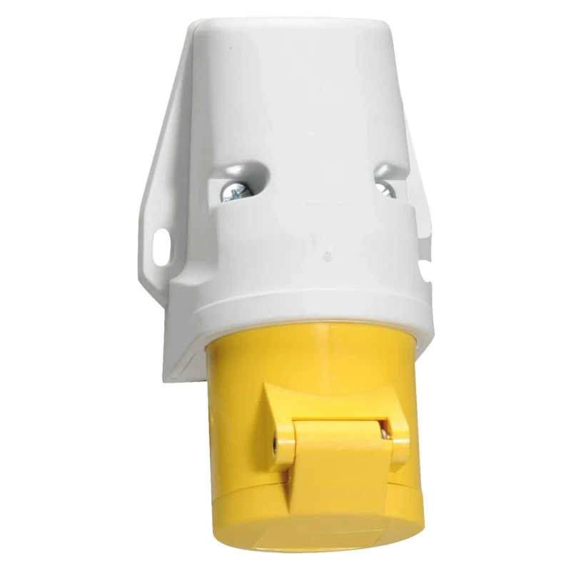 Bals Industrial Power Connector Wall Mount 16A, 110V, IP44 Yellow, 2P+PE IP44