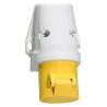 Bals Industrial Power Connector Wall Mount 16A, 110V, IP44 Yellow, 2P+PE IP44