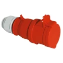 Bals Industrial Power Connector 3P+N+PE 16A 415V IP44 Red Cable Mount with Spring Terminal Housing 
