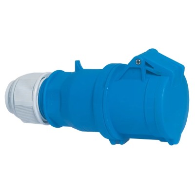 Bals Industrial Power Connector Cable Mount Blue Polyamide 32A 230V IP44 2P+PE IP44