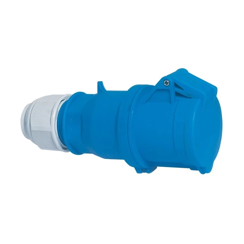 Bals Industrial Power Connector Cable Mount Blue Polyamide 32A 230V IP44 2P+PE IP44