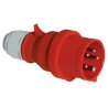Bals Red Cable Mount 3P+N+PE Straight Industrial Power Connector, 16A, 415V IP44