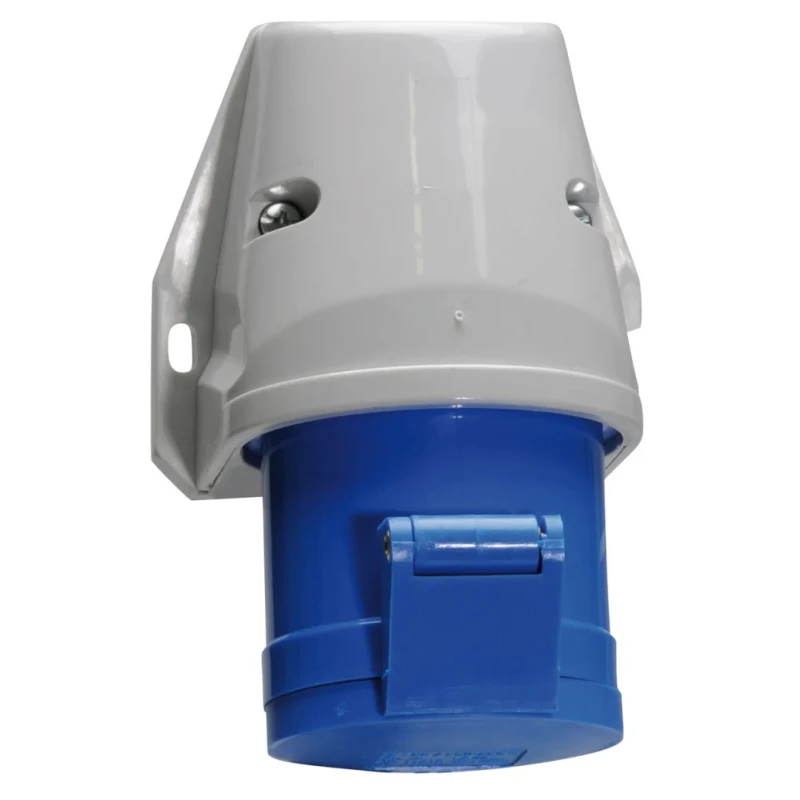 Bals Wall Mount Industrial Power Connector 32A 230V IP44 Blue 2P+PE IP44