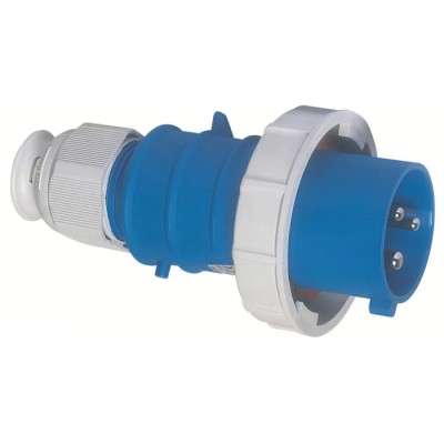 Bals Blue Cable Mount 2P+PE Straight Industrial Power Connector 32A 230V IP67 IP67