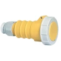 Bals Industrial Power Connector, Rated At 32A, 110V, IP67 Yellow Cable Mount, Spring Terminal, Polyamide Material, Model IP67