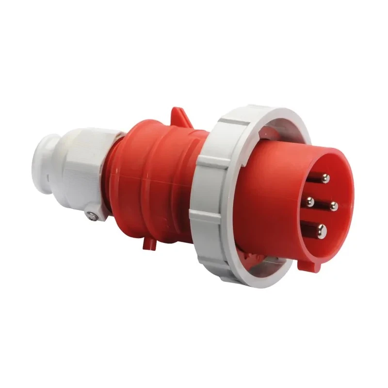 Bals IP67 Red Cable Mount 3P+PE Straight Industrial Power Connector 16A 415V IP67 