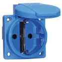 Bals Industrial Power Connector 16A 250V IP54 Blue Panel Mount 2P+PE IP54