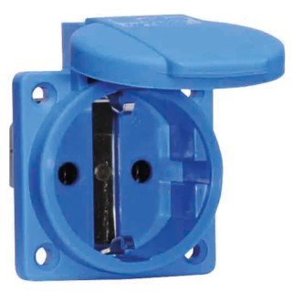 Bals Industrial Power Connector 16A 250V IP54 Blue Panel Mount 2P+PE IP54