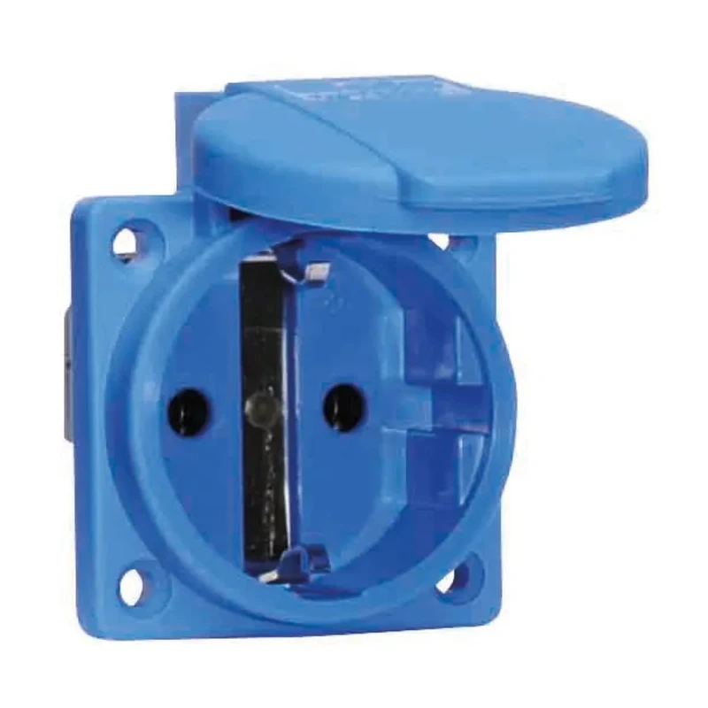 Bals Industrial Power Connector 16A 250V IP54 Blue Panel Mount 2P+PE IP54