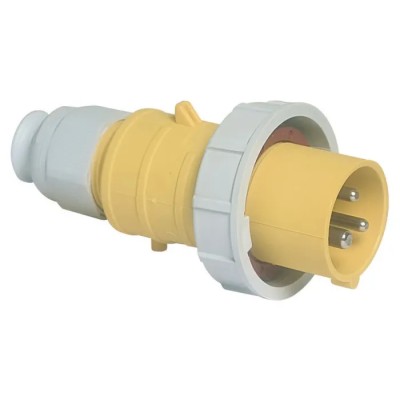 Bals IP67 Yellow Cable Mount 2P+PE Straight Industrial Power Connector 32A 110V IP67 
