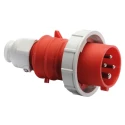 Bals Industrial Power Connector IP67 Red Cable Mount 3P+PE 32A 415V Straight Quick Connect 