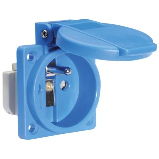 Bals Industrial Power Connector Panel Mount 2P+PE 16A 250V Polyamide Blue IP54 