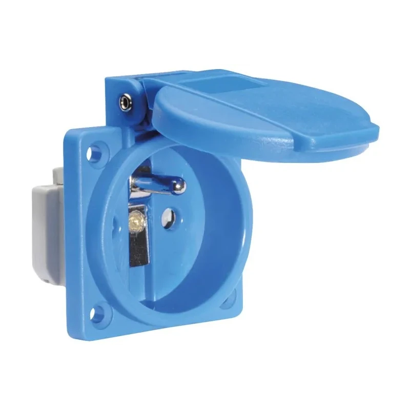 Bals Industrial Power Connector Panel Mount 2P+PE 16A 250V Polyamide Blue IP54 