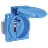 Bals Industrial Power Connector Panel Mount 2P+PE 16A 250V Polyamide Blue IP54