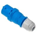 Bals Industrial Power Connector Blue 2P+PE Cable Mount IP44 16A 230V IP44 