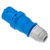 Bals Industrial Power Connector Blue 2P+PE Cable Mount IP44 16A 230V IP44