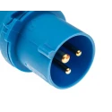 Bals Industrial Power Connector Blue 2P+PE Cable Mount IP44 16A 230V IP44 